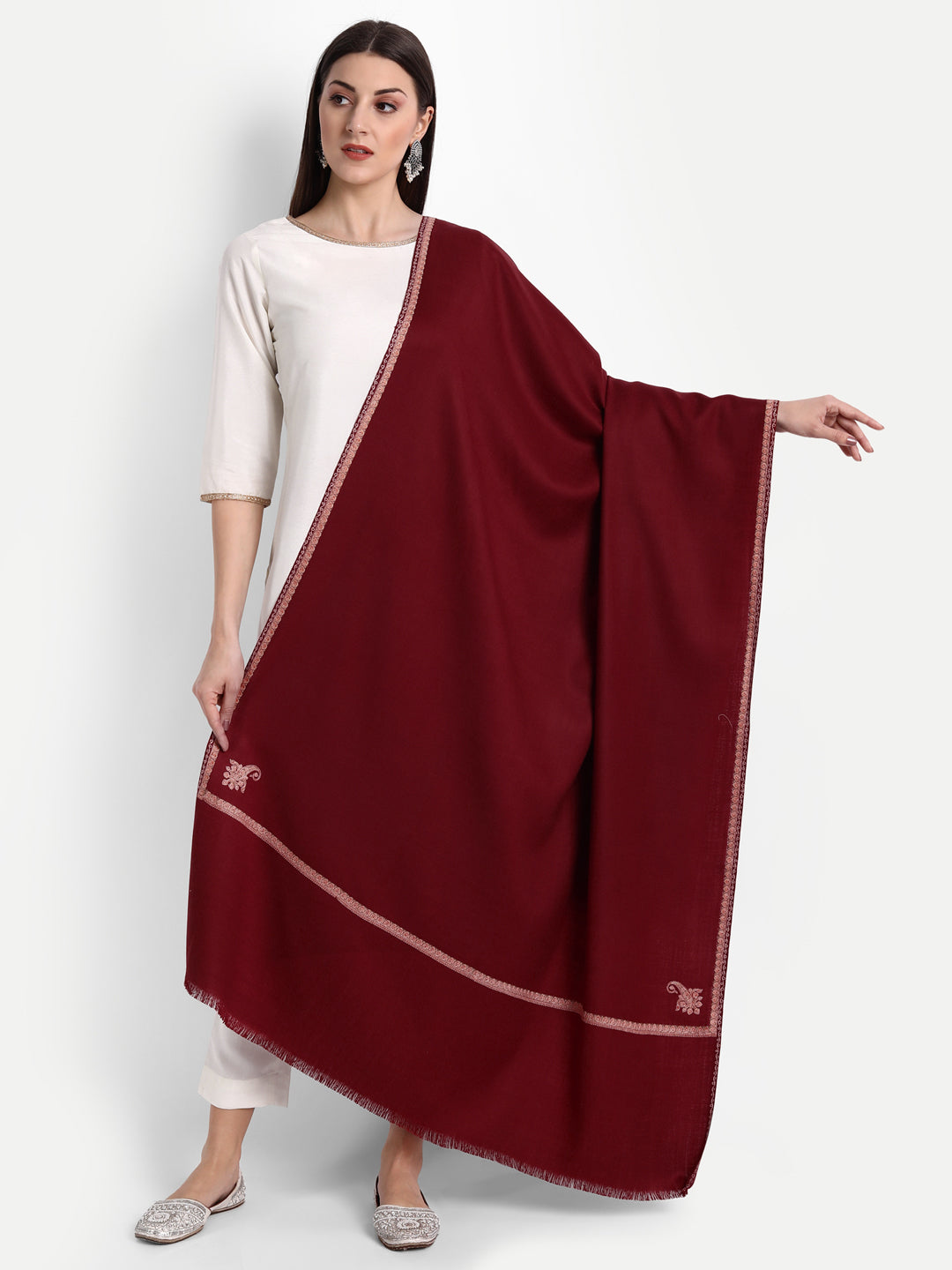 Maroon on sale shawl online