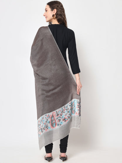 Ultra Soft Fine-Wool Woven Stole For Women | Black