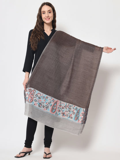 Ultra Soft Fine-Wool Woven Stole For Women | Black