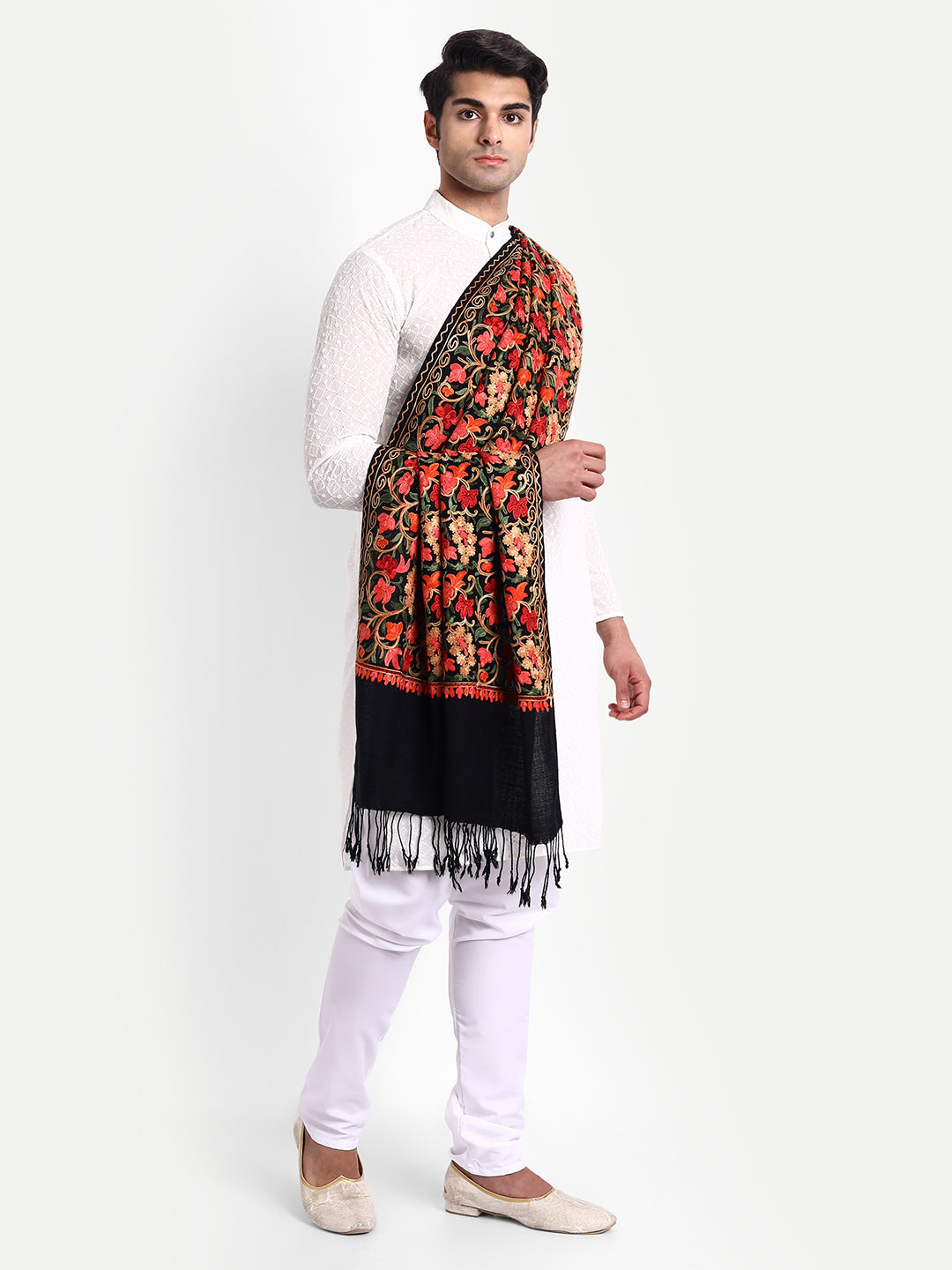 Kurta pajama discount with shawl punjabi